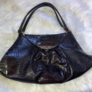 Furla Brera croc embossed shoulder bag